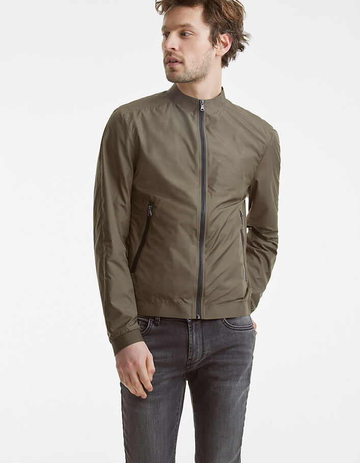 Men's khaki nylon jacket - IKKS