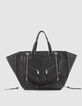 Sac cabas LE 1440 Rock noir cuir clout&eacute; Femme-1