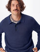 Herenpolo met knoopsluiting in marineblauw-5