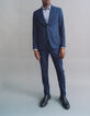 Men’s indigo decorative fabric SLIM suit trousers-4