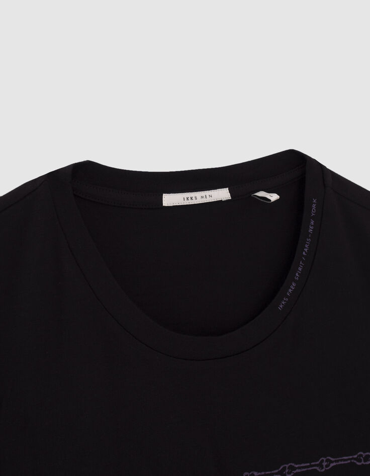 Zwart T-shirt opdruk kaartspel Heren-4