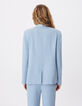 Women's blue fluid oversized suit jacket-3