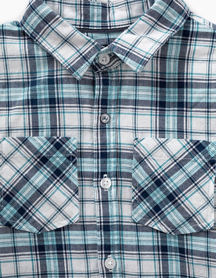 Camisa blue bleach de cuadros niño -2 Camisa blue bleach de cuadros niño -2