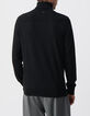 Men&rsquo;s black knit roll-neck sweater-3