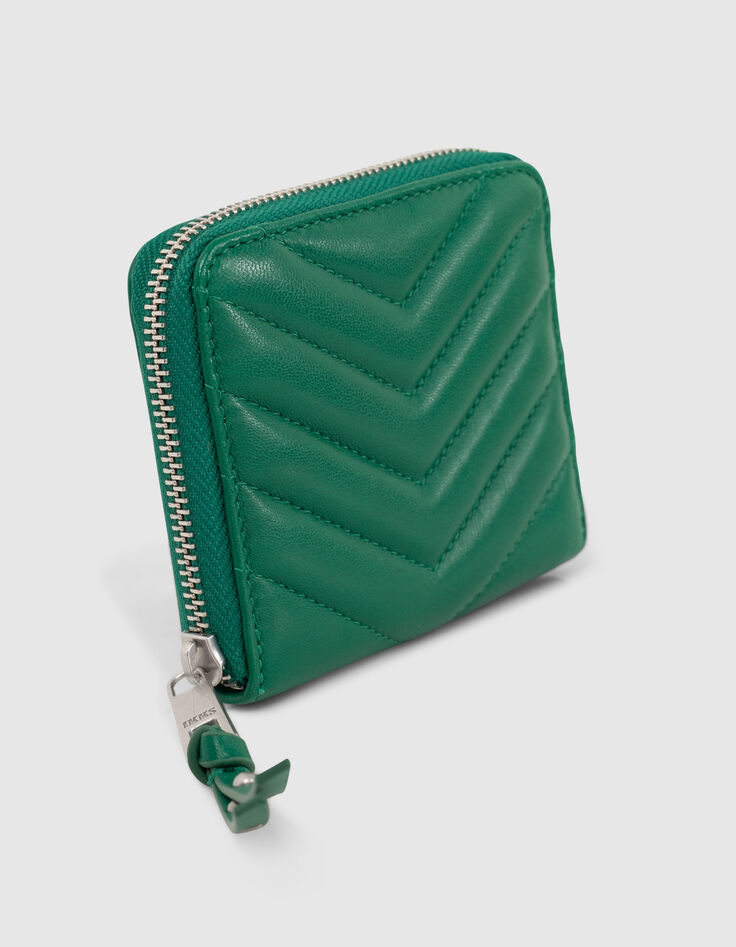Cartera 1440 mini Compagnon cuero verde mujer-4
