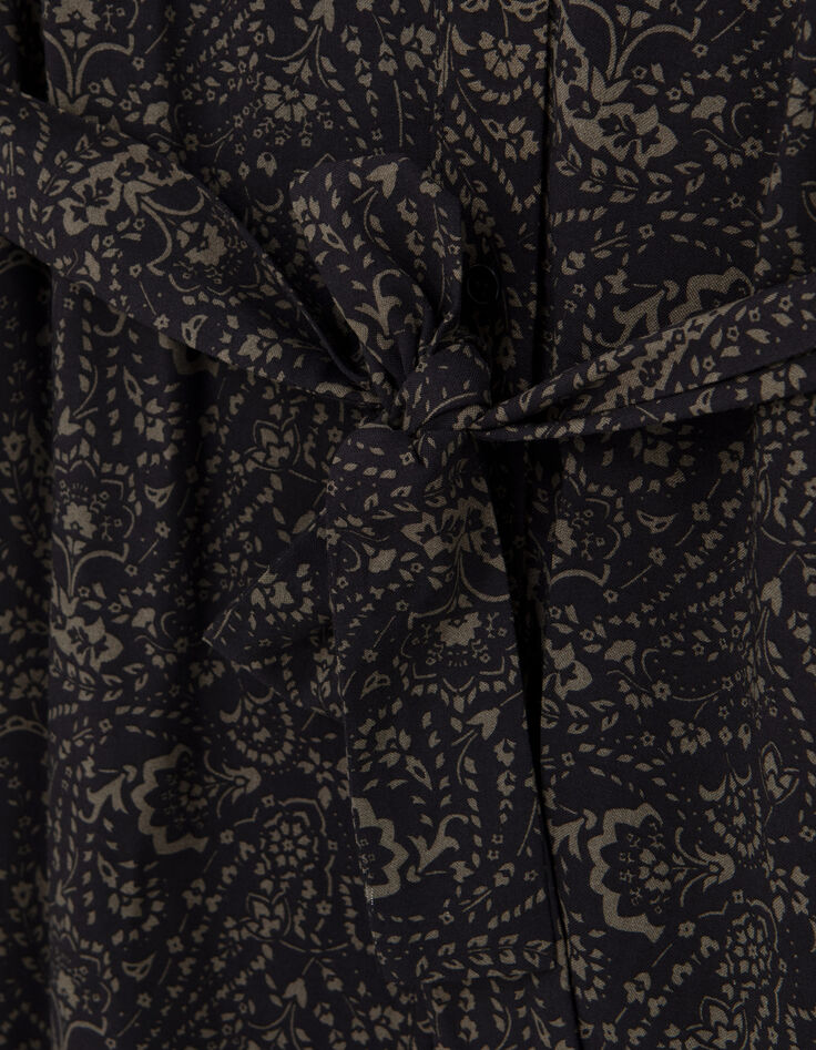 Robe kaki LENZING™ ECOVERO™ cachemire floral Femme-5