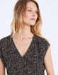 Vestido largo de crepé estampado minimalista-5