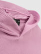 Girls’ violet waffle hoodie-6