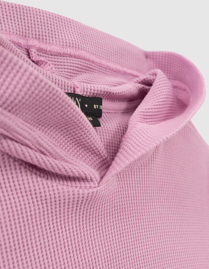 Girls’ violet waffle hoodie-6