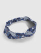 Weißes Mädchen-Stirnband mit grafischem Wax-Print-2