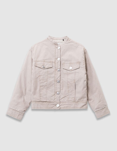 Beige Mädchenjacke aus gefüttertem Stoff - IKKS