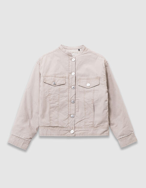 Beige Mädchenjacke aus gefüttertem Stoff - IKKS