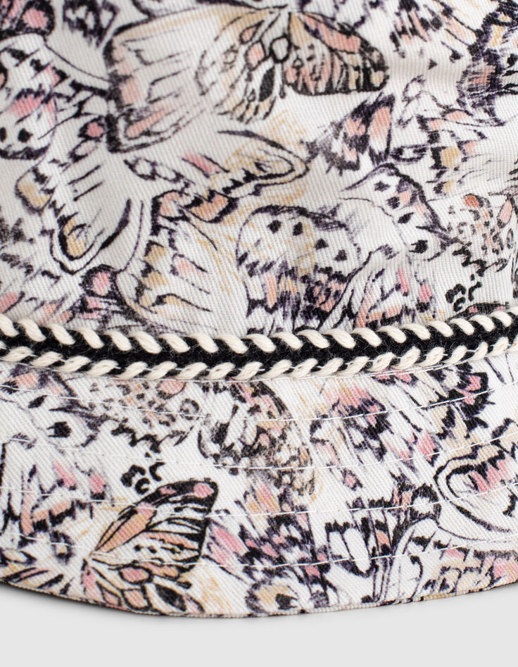 Ecrufarbener Mädchen-Bob mit Paisley-Print -5