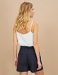 Marineblaue Shorts mit Tennisstreifen I.Code-4