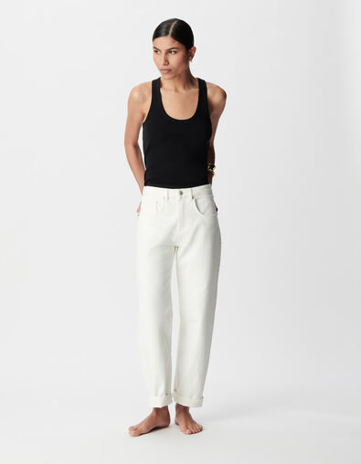 Anders Damen 7/8 Straight White Jeans - IKKS