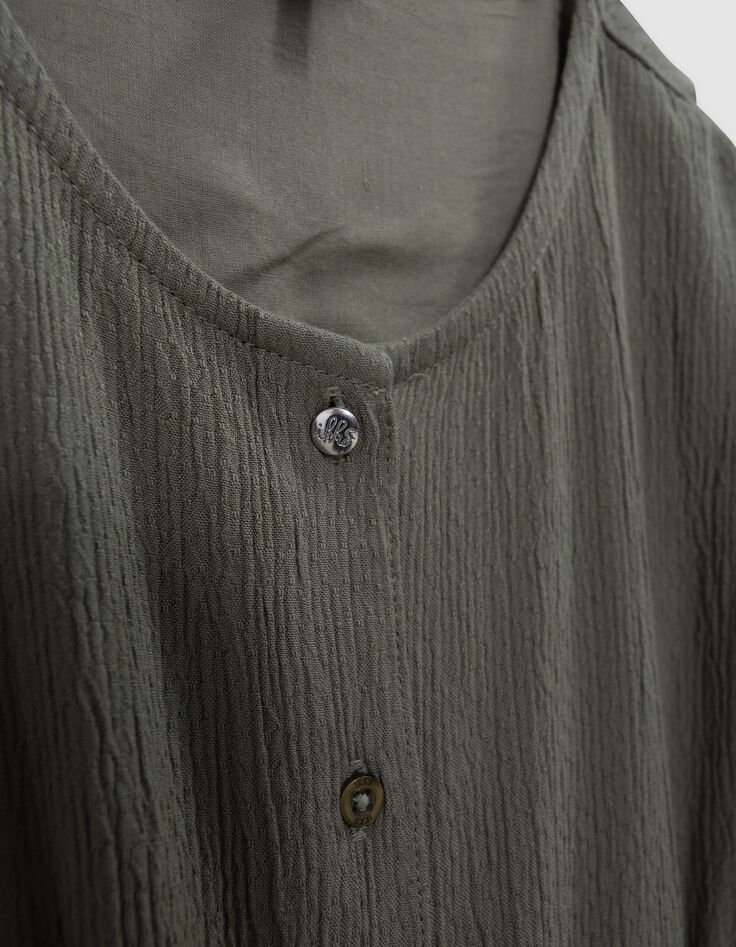 Khaki Mädchen-Jacquard-Jumpsuit-6