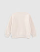Beige sweater REFLECTERENDE rubber tekst jongens-3
