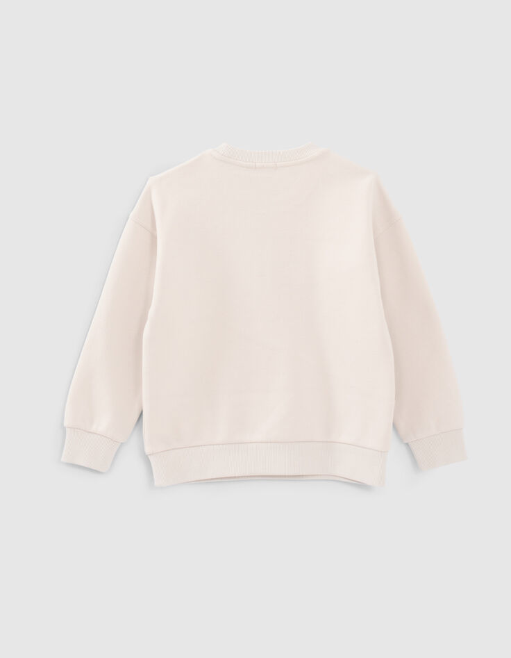 Beige sweater REFLECTERENDE rubber tekst jongens-3