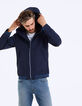 Men’s navy nylon sports jacket with red cords-2