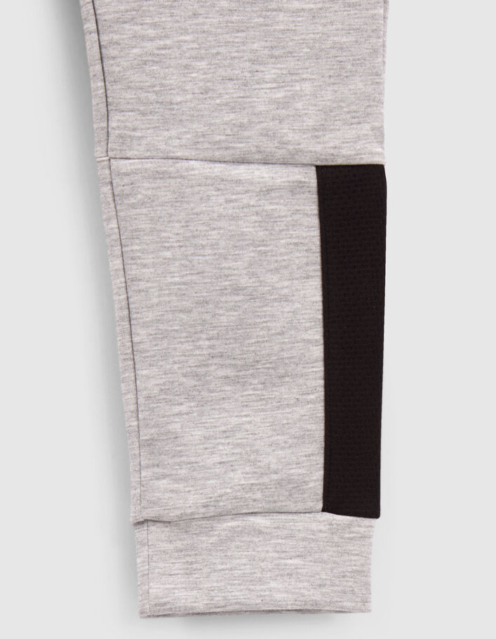 Graue Jungenjogginghose mit Details und Reflektoren-6