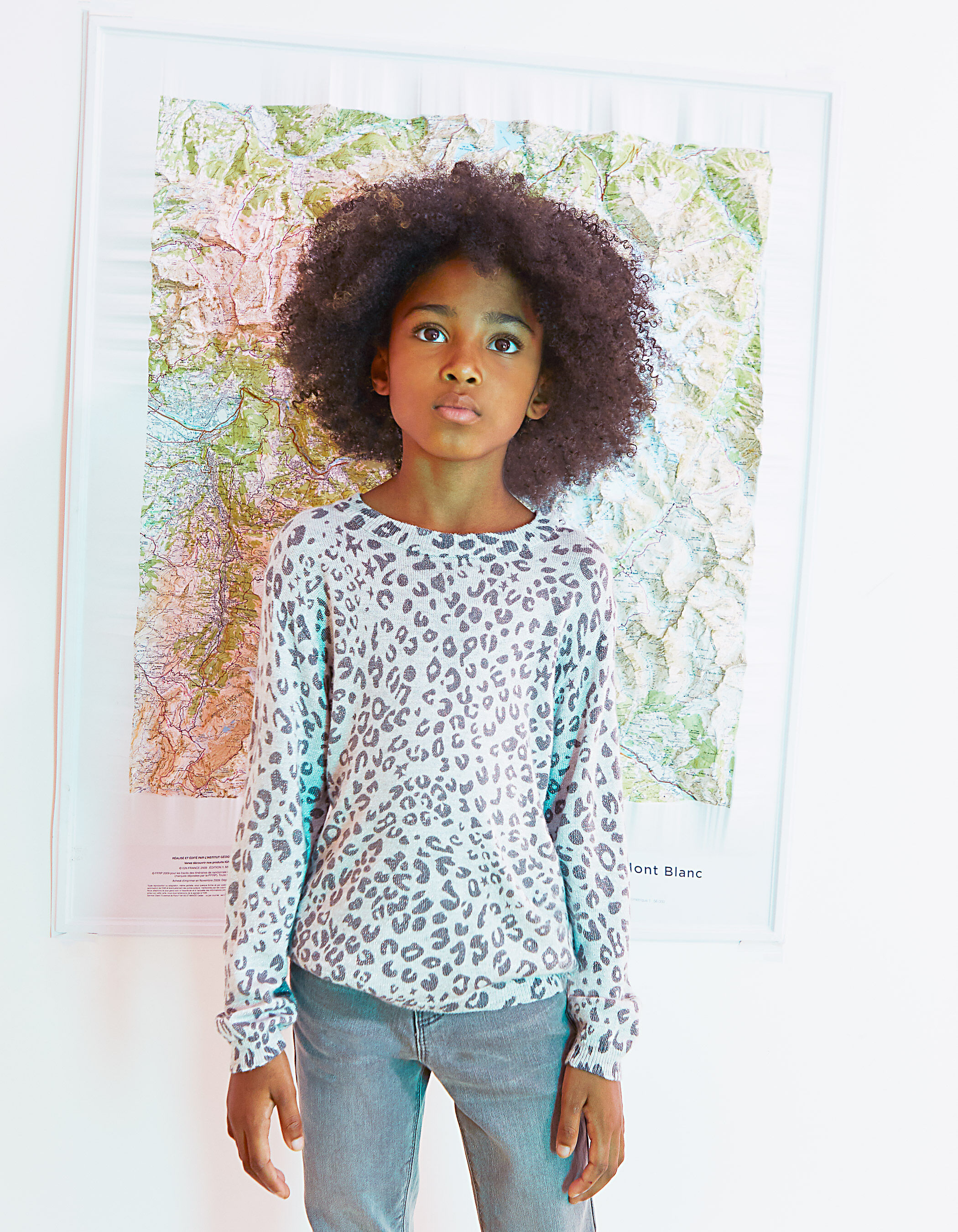 Girls leopard hotsell print sweater