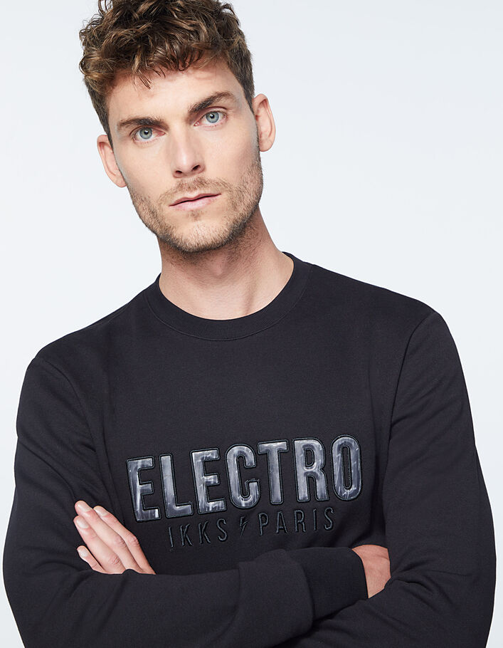 Zwarte sweater Electro IKKS Paris Heren - IKKS
