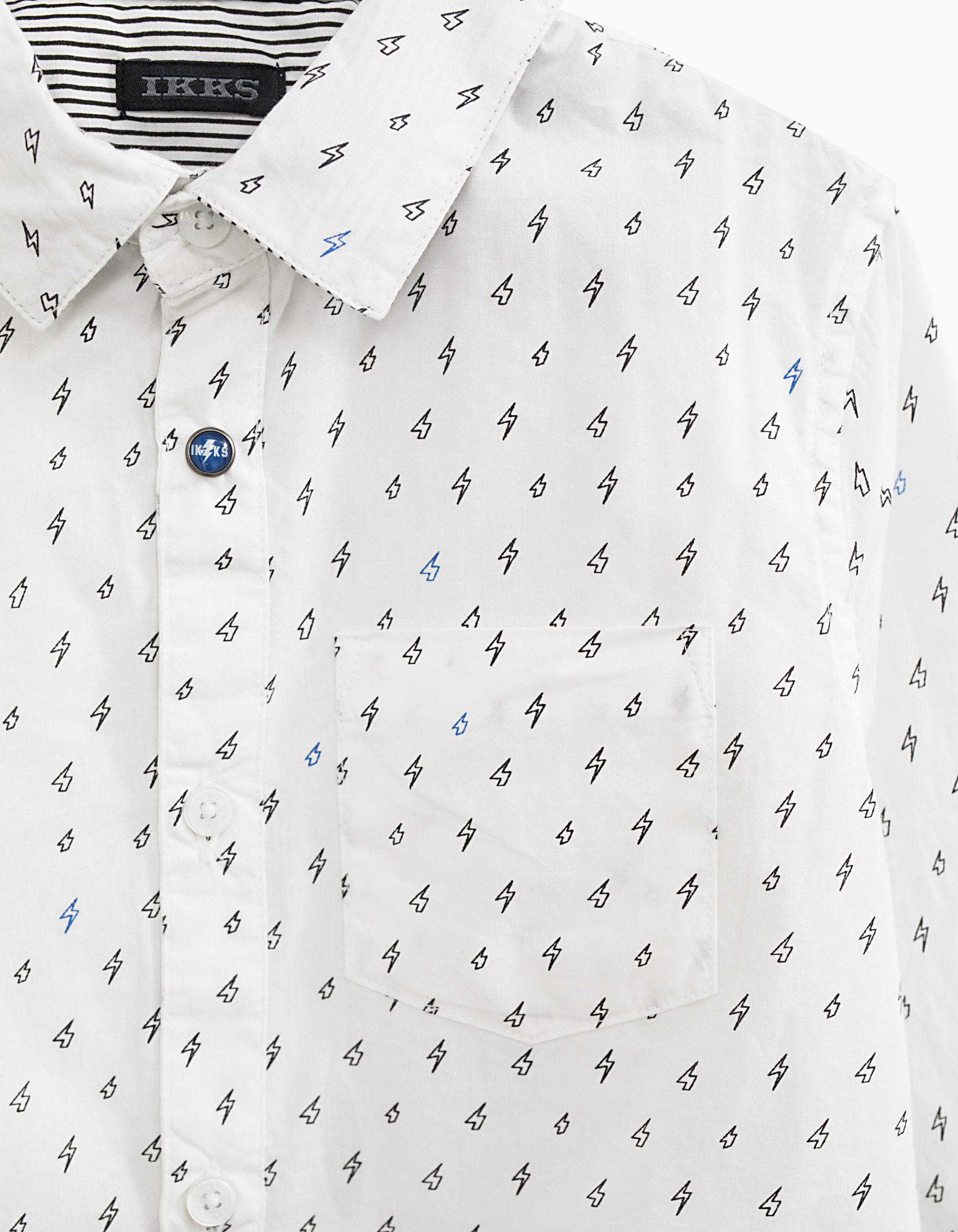 Camisa blanca con estampado deals