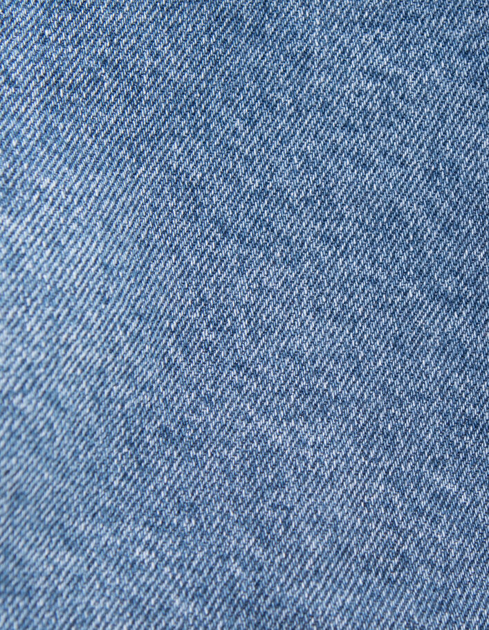 Blaue Waterless-Mädchenjeansjacke im Crop-Schnitt - IKKS