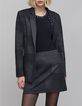Jupe courte gris maille Milano effet patchwork Femme-2