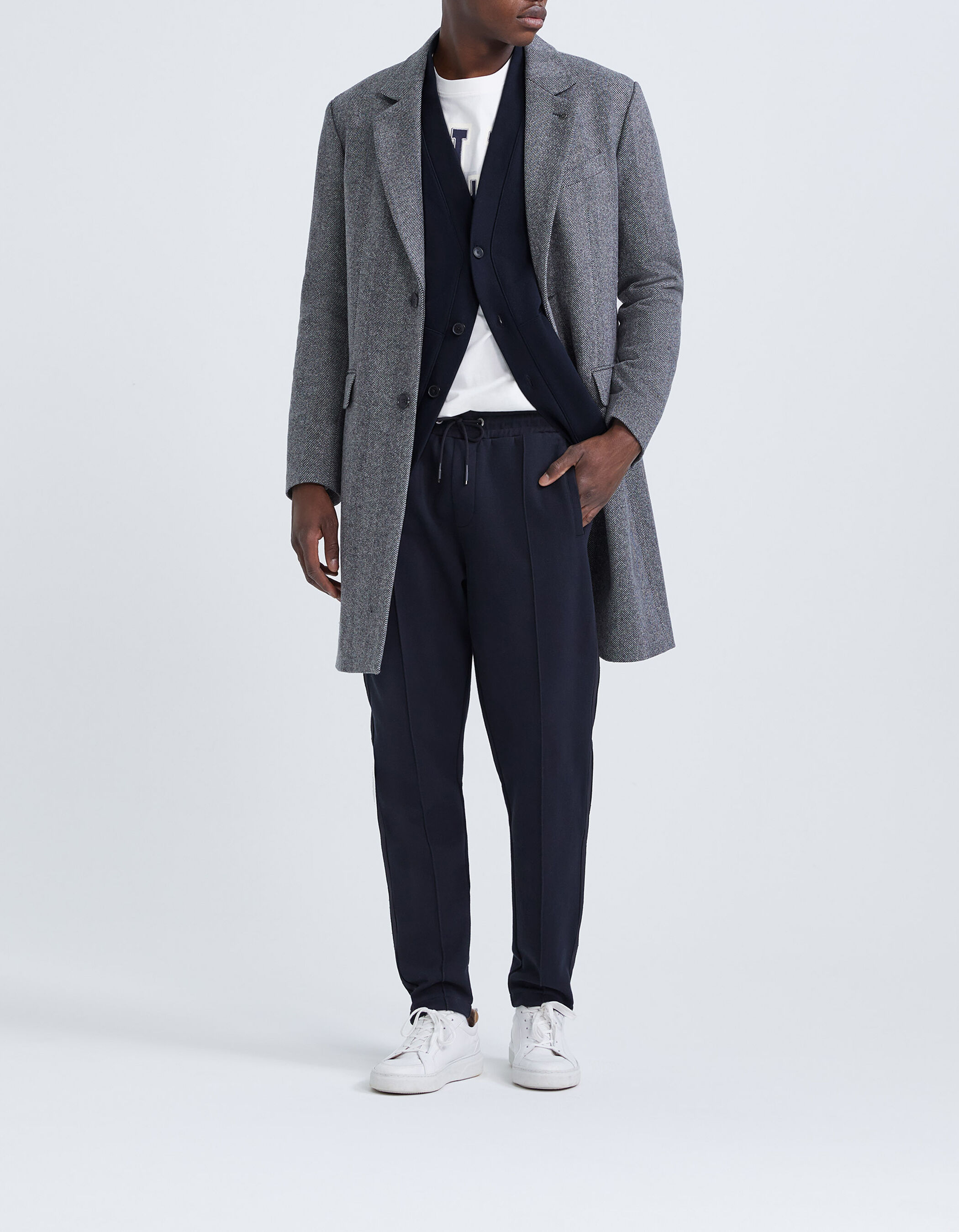 Navy best sale sweatshirt cardigan