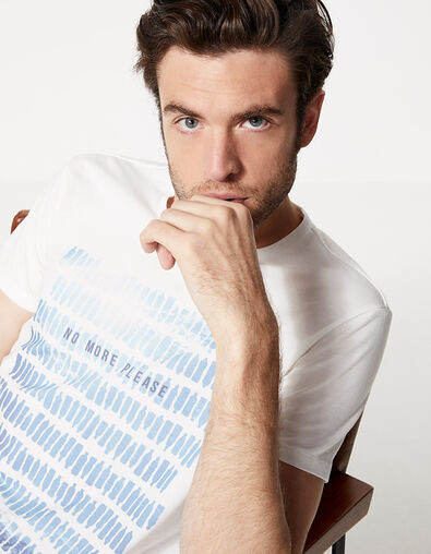 Camiseta blanca IKKS BETTER con botellas Hombre - IKKS