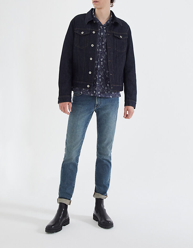 Camisa REGULAR marino estampado tattoos Hombre-7