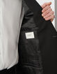 Schwarze UNTAILLIERTE Herrenanzugjacke Milano-Strick-5