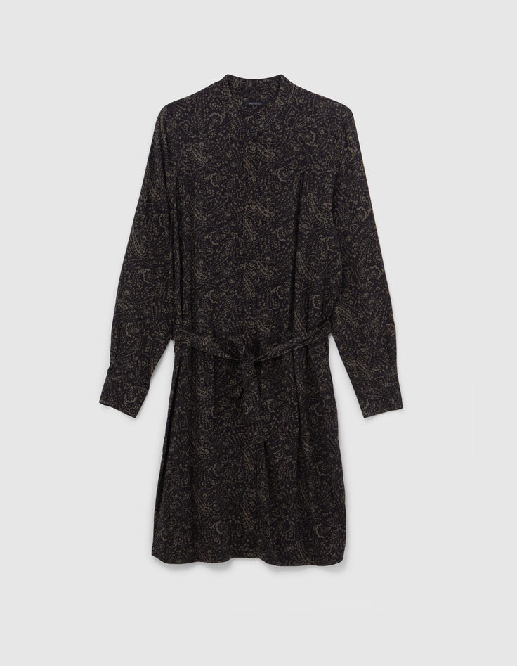 Robe kaki LENZING™ ECOVERO™ cachemire floral Femme-6