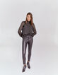 Pure Edition damesblouse opstaande zijden kraag gouddraad-7