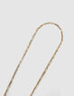 Women&rsquo;s gold metal double-row long necklace + medallion-3