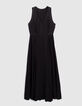 Women’s black long flowing dress with split-6