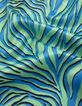 Bustier-foulard turquoise à imprimé zébré Femme-5