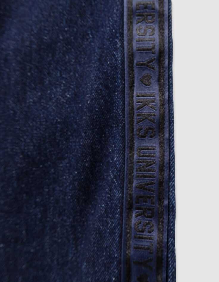 Vaqueros anchos azules franjas anchas laterales niña-3 Vaqueros anchos azules franjas anchas laterales niña-3