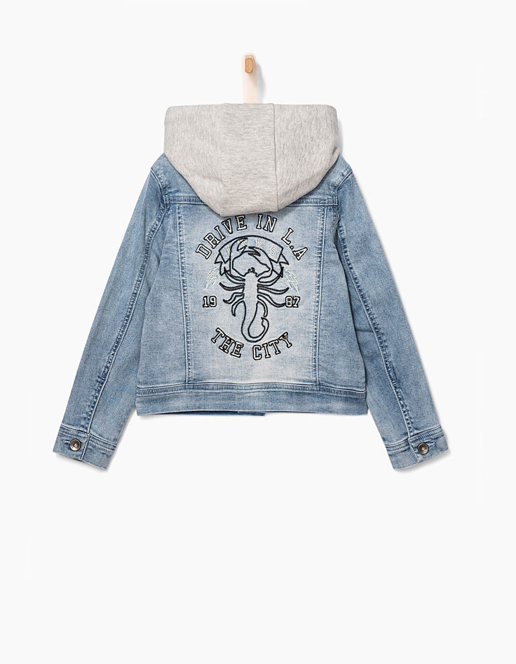 Jungen-Jeansjacke mit Sweatkapuze-4