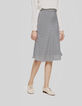 Gebroken witte rok met geometrische print Dames-2