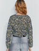 Blouse en voile imprimé camouflage fleuri femme-3