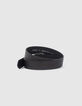 Ceinture noire en cuir effet galuchat Homme-3