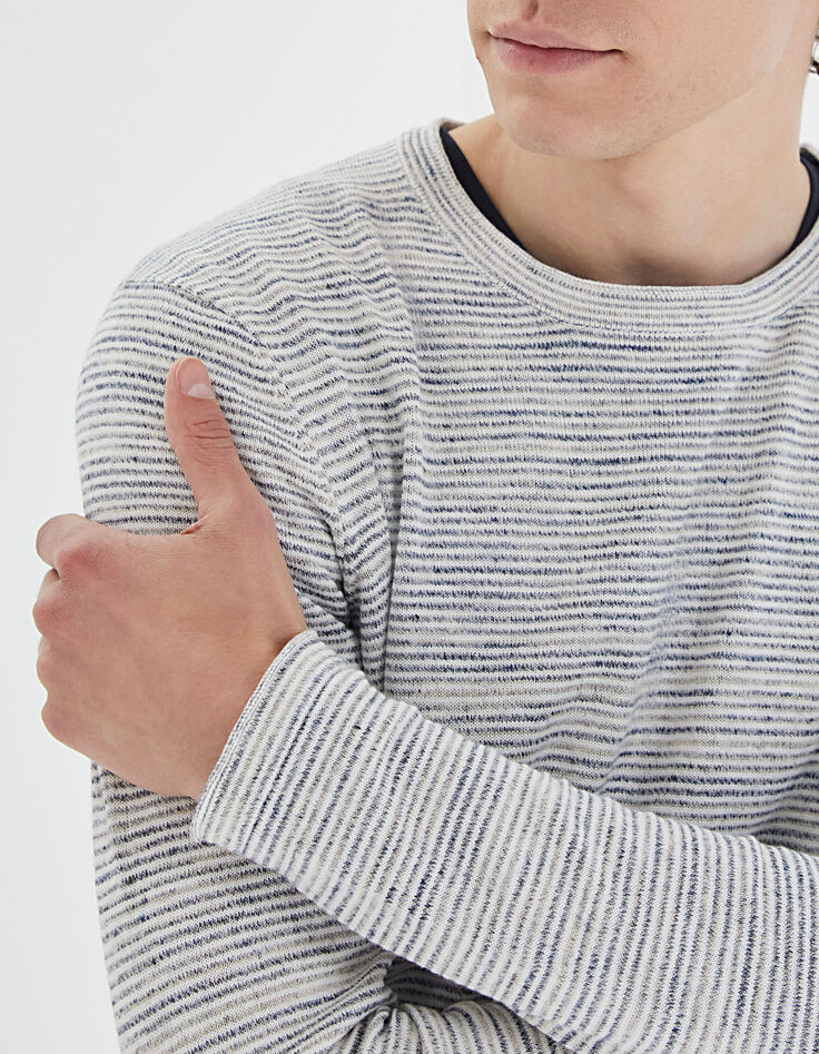Men’s glacier micro-stripe knit sweaters-4 Men’s glacier micro-stripe knit sweaters-4
