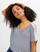 Tee shirt marinière à dentelle I.Code-5