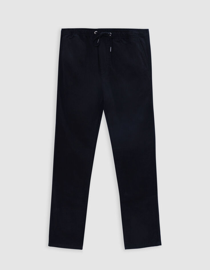Zwarte JOGGER-broek Lyocell® en linnen Heren-4