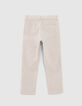 Boys’ beige striped occasionwear suit trousers-3