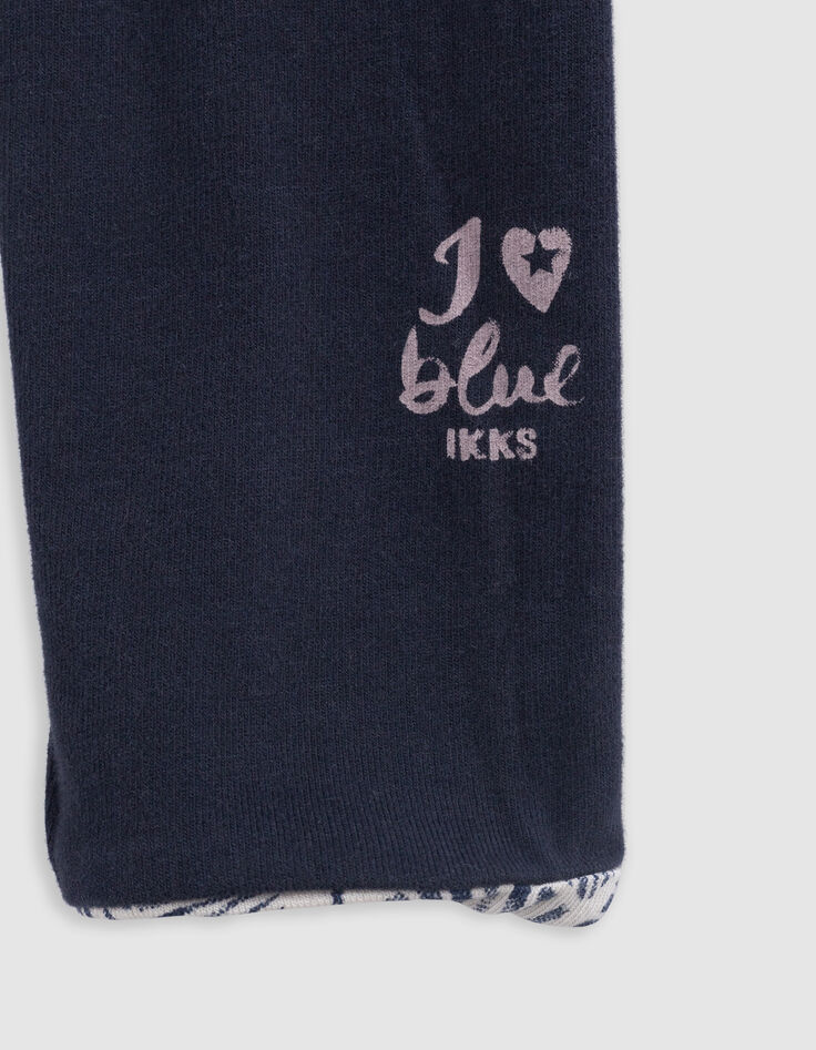 Leggings réversible coquillages et marine bébé fille-7