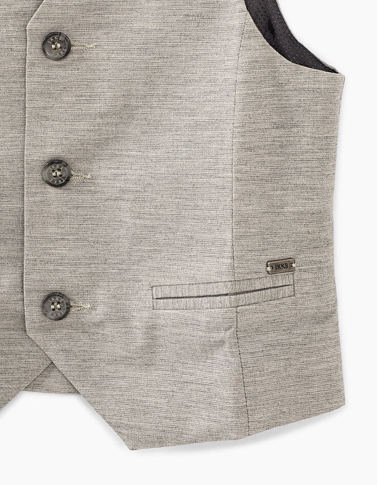 Gilet de costume gris chiné garçon -2
