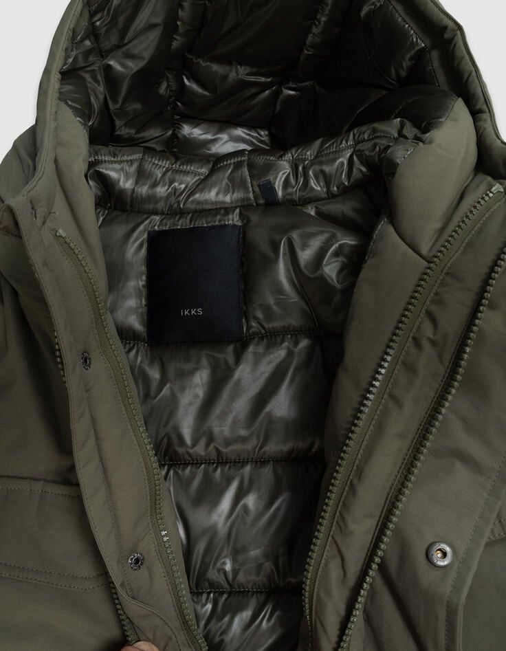 Khaki 3-in-1 Parka und Wendeanorak für Jungs-3